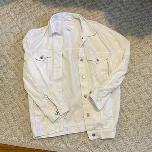 H&M white denim jacket